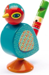 Lesena piščalka Djeco Animambo v obliki ptička