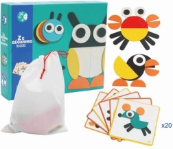 Lesena sestavljanka živalice