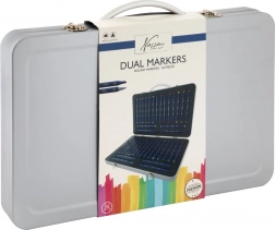 Komplet obojestranskih flomastrov, 36 kosov v kovčku