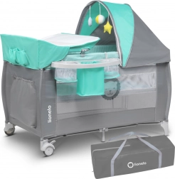 Potovalna posteljica Sven Plus znamke Lionelo – Turkizna