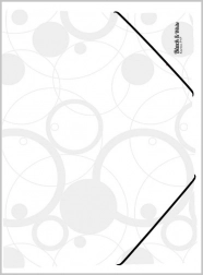 Mapa z elastiko A4 Black and White – bela