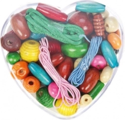 Lena lesene bisere v posodi srček