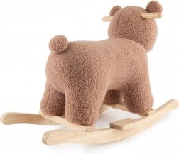 Bieco gugalni medved Mika iz buklé z leseno osnovo