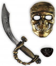 Piratki kostumski komplet z masko, prevezo in mečem