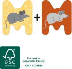 small foot lesena črka m z miško