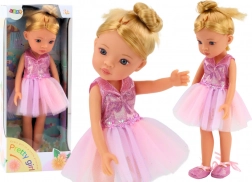 Rožnata baletna punčka v obleki 33 cm