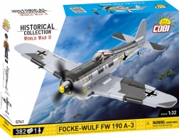 Zgradbena igrača Zgodovinska zbirka WWII Focke-Wulf FW 190 A-3 382 kock