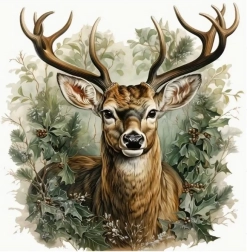 Slikanje z diamanti jelen 30 × 40 cm