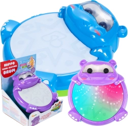 Glasbeni boben povodni konj – moder in vijoličen