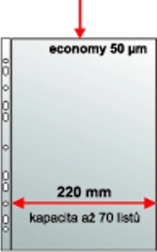 Razširjena mapa z europerforacijo A4, polipropilen z zrnatim vzorcem