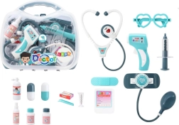 Zdravniški set malega zdravnika v kovčku Sijaji Oddaja zvoke modre barve