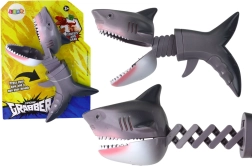 Grizalna igrača morski pes na vzmet – siva