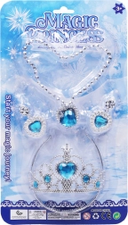 Otroški komplet nakita s krono, ogrlico in uhančki