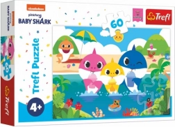 Sestavljanka Baby Shark – družina morskih psov na počitnicah, 60 koščkov (33 × 22 cm)
