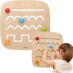 lesena stenska manipulativna tabla labirint VIGA