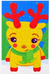 DIY barvita mozaika praznični veseli severni jeleni