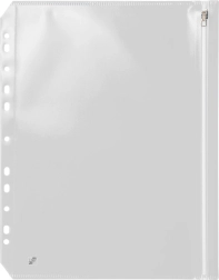 Mapica z zadrgo A4 z euro zavihkom prozorna