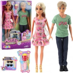 Komplet lutk Anlily Dekle z Dečkom in dodatki