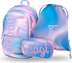 Set BAAGL Core Sky: Nahrbtnik, Peresnica in Vrečka za Šolarje