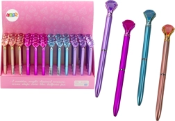 Kemični svinčnik z diamantom, mat, moder črnilo 0,7 mm