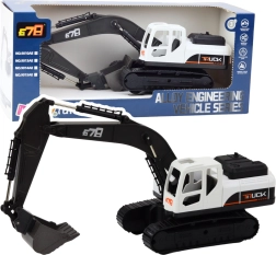 Velik gosenicni bager z kovinsko žlico in gibljivimi sklepi