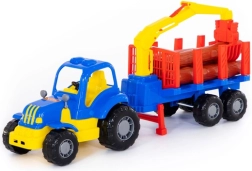 Machr - traktor z gozdarsko prikolico