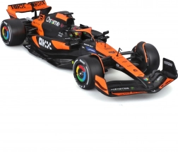 bburago 1:24 mclaren mcl38 2024 oscar piastri v zaščitni vitrini