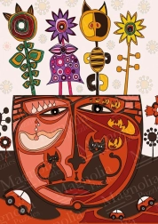 Sestavljanka surrealne mačke 1000 kosov MAGNOLIA