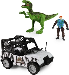 Avto Dino Park z dinozavrom z zvokom in svetlobo