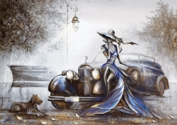 Sestavljanka Gospa v modrem 1000 koščkov MAGNOLIA