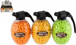 Gumijaste kroglice za pištolo 6 mm v dozi v obliki granate (800 kosov, 3 barve)