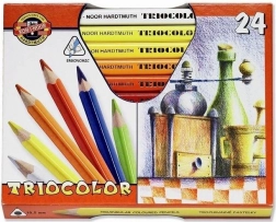 Trikotne močne barvice KOH‑I‑NOOR Triocolor 24 kos
