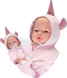 Antonio Juan pomežikajoča punčka dojenček z zvoki in mehkim telesom - 37 cm