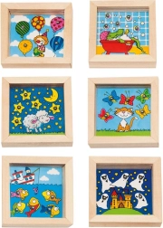 Žepna lesena igračka Kroglica v vdolbino GOKI