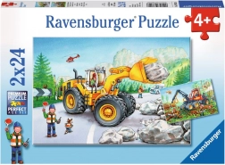 RAVENSBURGER Puzzle Težka mehanizacija v akciji 2x24 koščkov