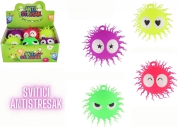 Antistresna kosmata žogica iz silikona s svetlobo