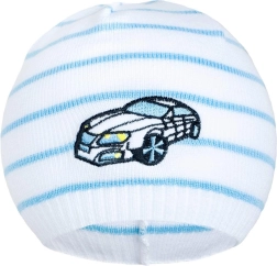 Pomladna kapica New Baby z avtomobilčkom belo-modra 104 (3–4 leta)