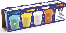 Djeco barvita kovinska plastelina z bleščicami