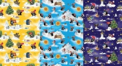 Darilni papir z motivom KRTEK 0,7 × 2 m, mešanica motivov