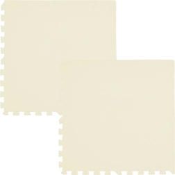 Pena podloga HUMBI za tla 120 × 60 cm, velike vodoodporne sestavljanke, kremna, 2 kosa