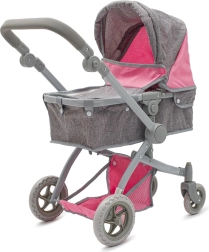 Voziček za punčke 2v1 Baby Mix Sophie roza-siv