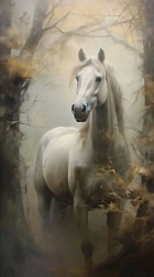 Diamantno slikanje Beluša v megli 30 × 40 cm