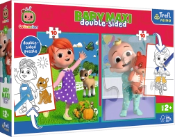 Dvostranske sestavljanke COCOMELON – prijatelji, TREFL Baby Maxi 2×10 kosov