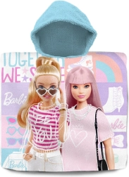 Otroški kopalni pončo s kapuco BARBIE iz bombaža