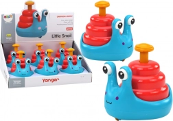 Veseli kolescarski polž na konju moder in rdeč