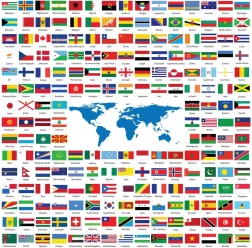 Kvadratna sestavljanka Zastave 1023 kosov