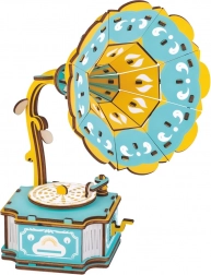 woodcraft lesene 3D sestavljanke gramofon