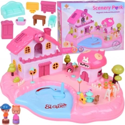 Interaktivna magnetna hišica SCENERY PARK z lučmi in zvoki