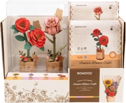 Zaslon z rdečo kamelijo in rožnato vrtnico