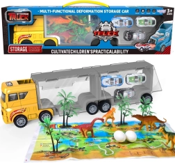 woopie dinozavrski transporter 2v1 s kompletom in igralnim načrtom